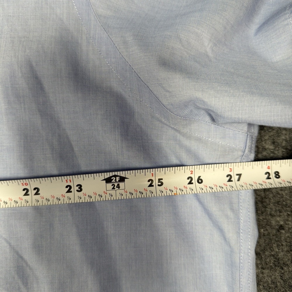 Untuckit Hillstowe WF Shirt Mens 2XL Blue Cotton Short Sleeve Business Casual - Picture 6 of 7